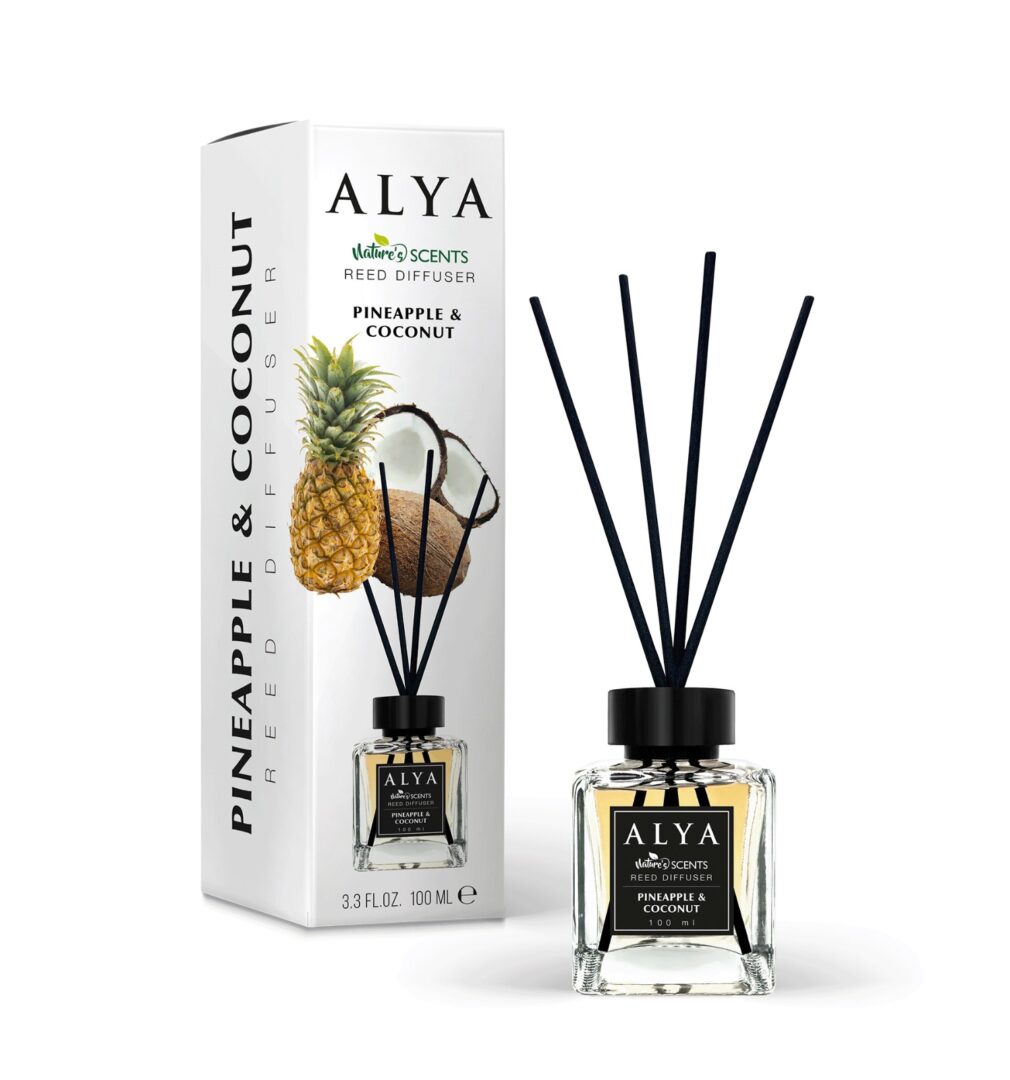 Deodorant de Camera Pineapple & Coconut, Alya, Reed Diffuser - 100ml