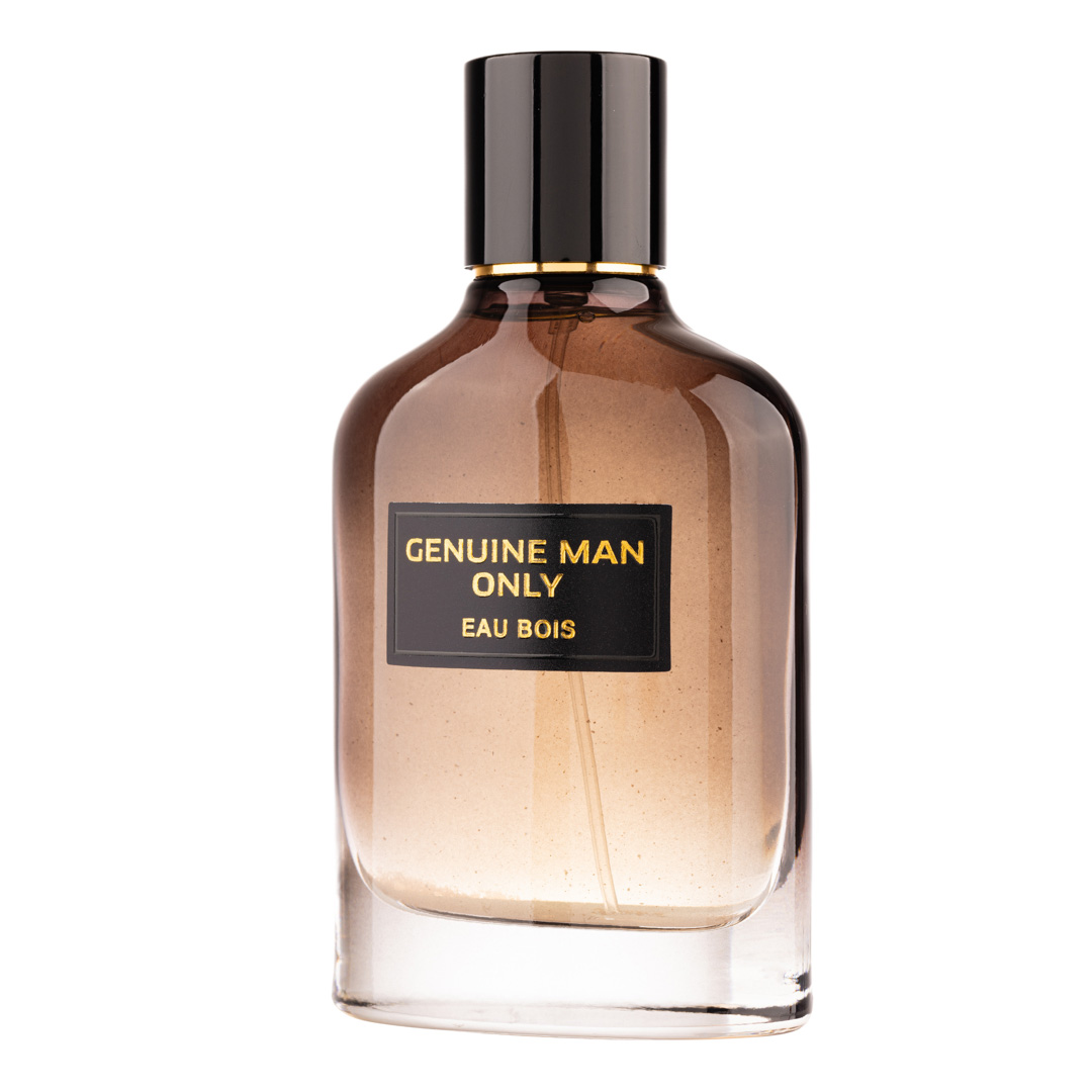 Apa de Parfum Genuine Man Only Eau Bois, Fragrance World, Barbati - 100ml