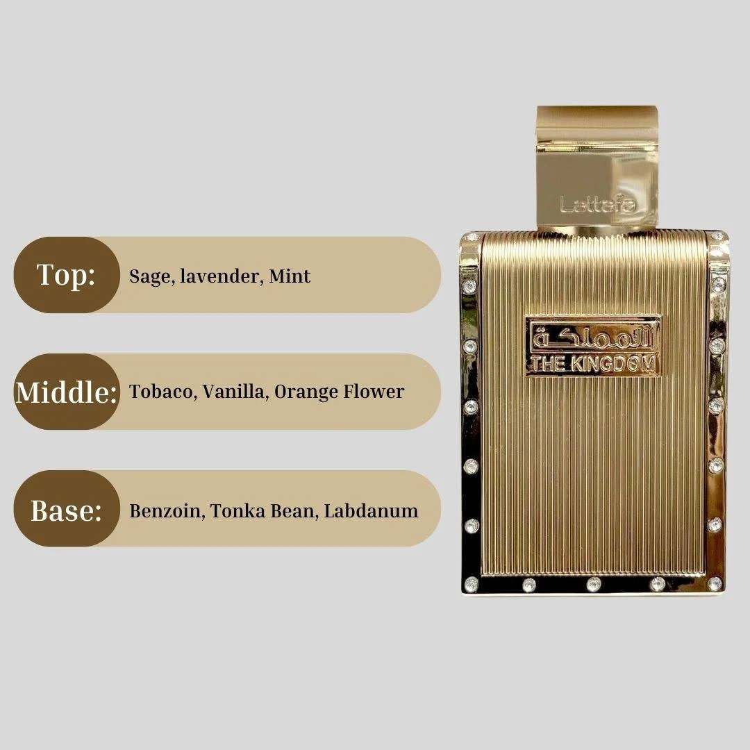 Apa de Parfum The Kingdom Men, Lattafa, Barbati - 100ml