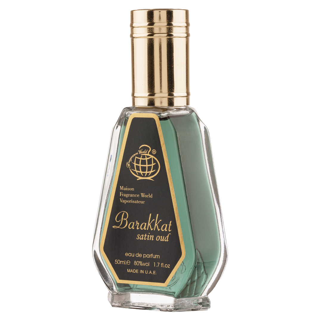 Apa de Parfum Barakkat Satin Oud, Fragrance World, Unisex - 50ml