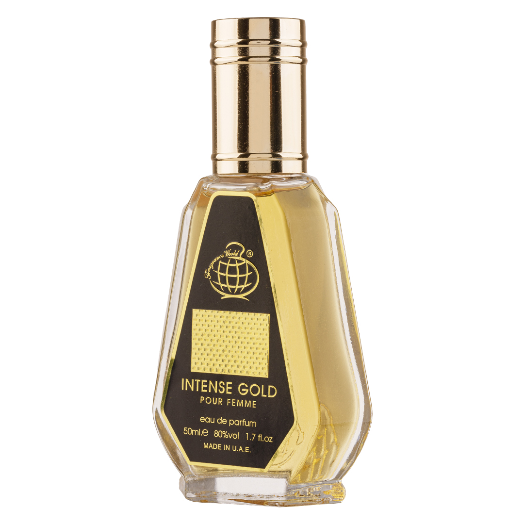 Apa de Parfum Intense Gold, Fragrance World, Femei - 50ml